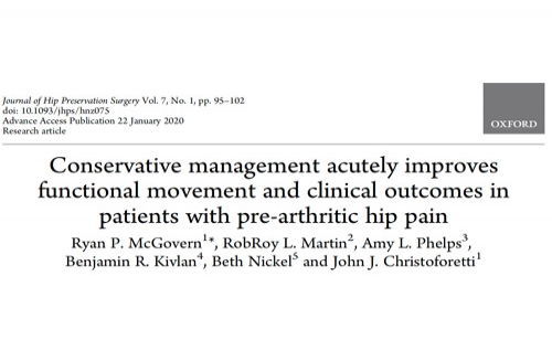 Conservative Management Acutely Improves Functional Movement And Clinical Outcomes In Patients With Pre-Arthritic Hip Pain