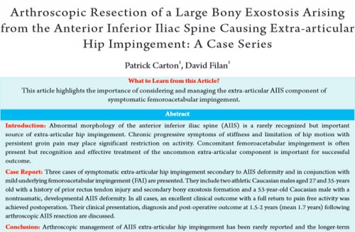 Extra-articular hip impingement – Case series