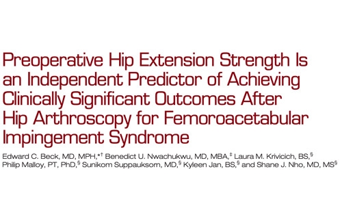 Preoperative Hip Extension Strength Is an Independent Predictor of Achieving Clinically Significant Outcomes After Hip Arthroscopy for Femoroacetabular Impingement Syndrome